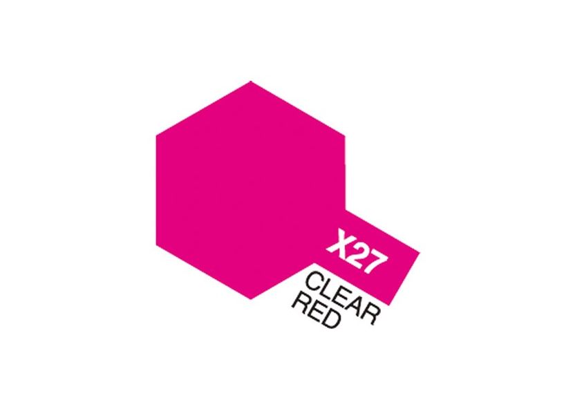 81527 Acrylic Mini X-27 Clear Red