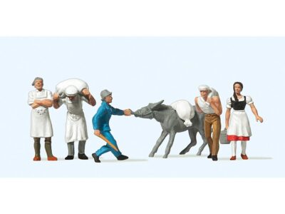 14129  Ved mølleren med æsel og sække med mel