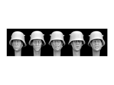 hgh/9 5 heads, Ger. WW1 steel helmet