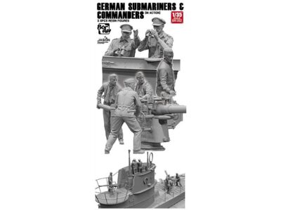 br-002  Tyske ubåde folk 6 stk resin figurer