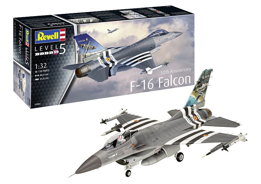 Revell 03802 50th Anniversary F-16 Falcon Bouwpakket Schaal 1:32 - De