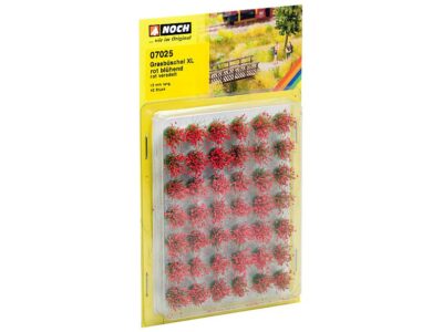 07025  42 XL græstotter 12 mm i røde – haveplanter