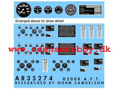 35274 M4 High Speed tractor instruments and placards (plus M26 instruments)