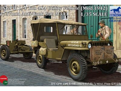 35107  US GPW 4×4 Light Utility Truck w/37mm Anti-Tank Gun M3A1