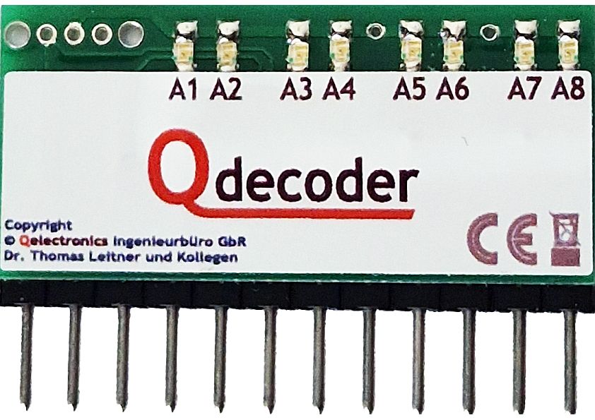 qd080 LED-testbjælke til ZA-1 dekoder