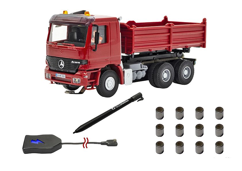 8001 MB ACTROS dumper med roterende lys