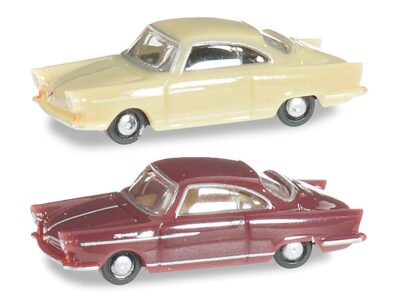 065757-003 PKW-Set NSU Sport Prinz, grønbeige / Vinrød “SPOR N”