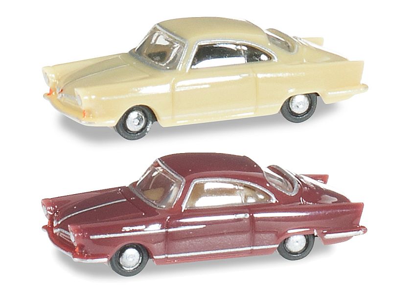 065757-003 PKW-Set NSU Sport Prinz, grønbeige / Vinrød “SPOR N”