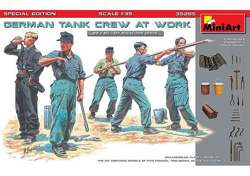 35285 German Tank Crew at Work Toolboxes, Buckets & Tools added