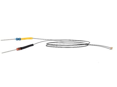 3561 Gule LED’er med loddede kabler, 5 stk.
