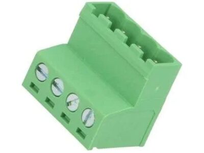 58601 Indstik skrueterminal – 4P han, 5,08mm, 2,5mm², Grøn