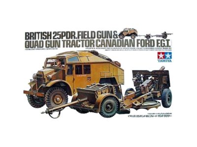 35044 British 25 PDR Field Gun & Quad Gun Tractor