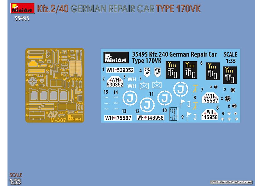 35495 Kfz.2/40 German WWII Repair Car Type 170VK - Billede 4